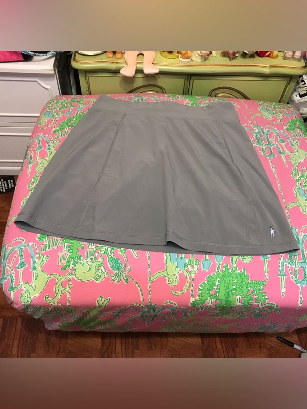 NWT Smartwool Cortina Active Wool Shorts alloy gray Skort Size medium